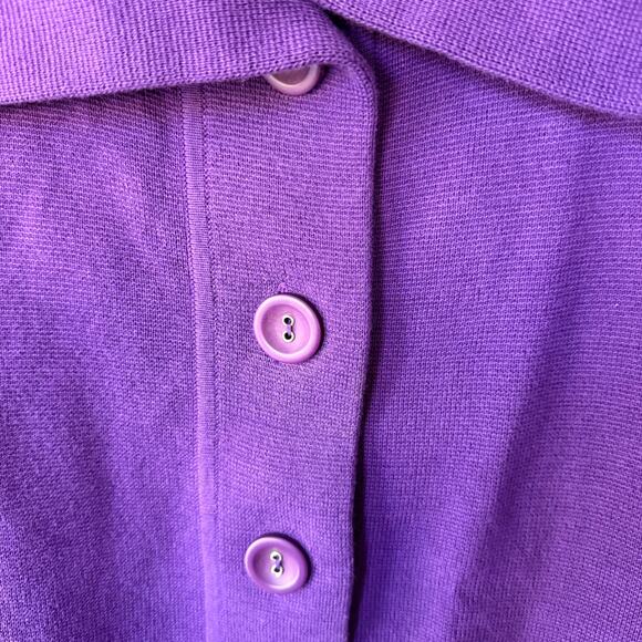Chico’s purple thick buttondown cardigan size XL - Picture 4 of 8